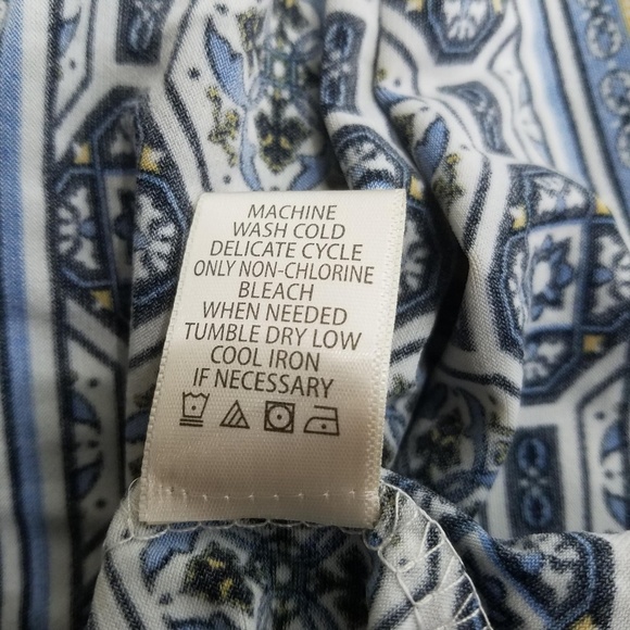 Max Studio Dress Womens Small Blue Printed Faux Wrap Jersey - Picture 6 of 6